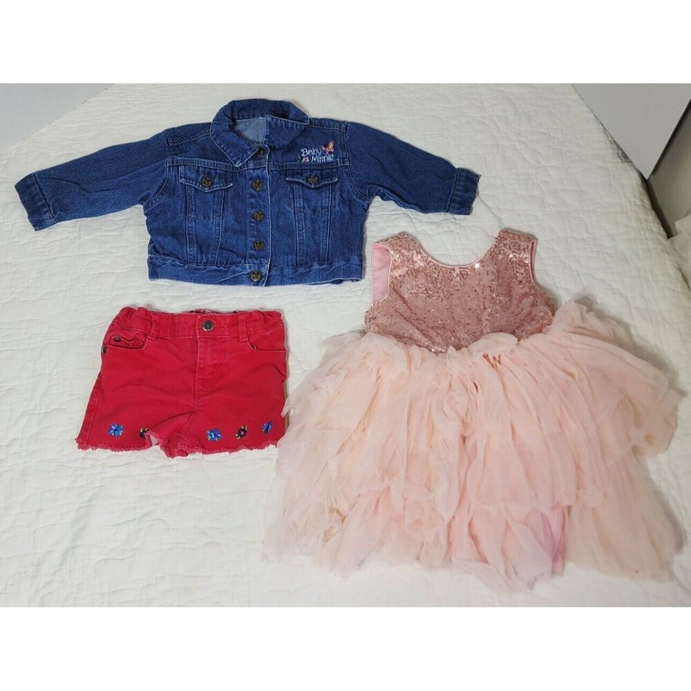 Girl Size 18 Months Dress Shorts & Denim Jacket